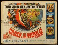 9w494 CRACK IN THE WORLD 1/2sh '65 atom bomb explodes, thank God it's only a motion picture!