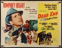 9w508 DEAD END 1/2sh R54 top-billed Humphrey Bogart, Sylvia Sidney, Joel McCrea, William Wyler