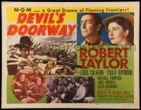 9w516 DEVIL'S DOORWAY style B 1/2sh '50 art of Robert Taylor aiming rifle, directed by Anthony Mann