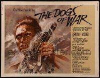 9w521 DOGS OF WAR 1/2sh '81 great artwork of Christopher Walken with really BIG gun by Jung!