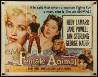 9w546 FEMALE ANIMAL 1/2sh '58 sexy Hedy Lamarr & Jane Powell, Jan Sterling, George Nader!
