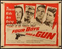 9w557 FOUR BOYS & A GUN 1/2sh '57 James Franciscus is going to the electric chair, real big shots!