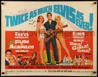 9w564 FUN IN ACAPULCO/GIRLS GIRLS GIRLS 1/2sh '67 Elvis Presley with his guitar & sexy babes!