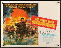 9w579 GO TELL THE SPARTANS int'l 1/2sh '78 cool Kunstler art of Burt Lancaster in Vietnam War!
