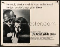 9w588 GREAT WHITE HOPE int'l 1/2sh '70 Jack Johnson boxing biography, Alexander, James Earl Jones!