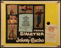 9w646 JOHNNY CONCHO style B 1/2sh '56 images of cowboy Frank Sinatra full-length & on horseback!