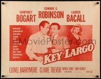 9w656 KEY LARGO 1/2sh R56 Humphrey Bogart, Lauren Bacall, Edward G. Robinson, John Huston!