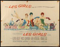 9w683 LES GIRLS style A 1/2sh '57 art of Gene Kelly + sexy Mitzi Gaynor, Kay Kendall & Taina Elg!