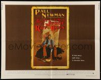 9w685 LIFE & TIMES OF JUDGE ROY BEAN 1/2sh '72 John Huston, art of Paul Newman by Richard Amsel!