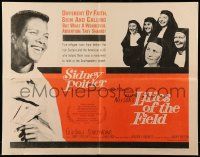 9w689 LILIES OF THE FIELD 1/2sh '63 Sidney Poitier helps Lilia Skala & nuns build a chapel!