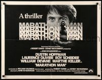 9w726 MARATHON MAN int'l 1/2sh '76 cool image of Dustin Hoffman, John Schlesinger classic thriller!