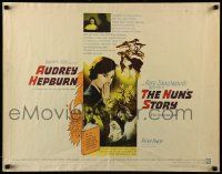 9w768 NUN'S STORY 1/2sh '59 religious missionary Audrey Hepburn in a gripping & dramatic story!
