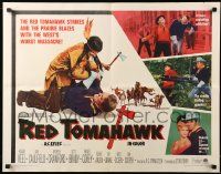 9w822 RED TOMAHAWK 1/2sh '66 Redskin vengeance, the prairie blazes with the West's worst massacre!
