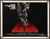 9w840 ROLLING THUNDER 1/2sh '77 Paul Schrader, wild image of crazed veteran with hook!