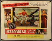 9w843 RUMBLE ON THE DOCKS 1/2sh '56 James Darren & Robert Blake are rebels with plenty of cause!