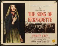 9w874 SONG OF BERNADETTE 1/2sh R58 artwork of angelic Jennifer Jones by Norman Rockwell!