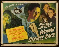9w877 SPIDER WOMAN STRIKES BACK 1/2sh '46 art of sexy Gale Sondergaard & Monster-Man Rondo Hatton!