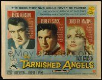 9w903 TARNISHED ANGELS style A 1/2sh '58 Rock Hudson, Stack, & Dorothy Malone!