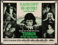9w912 TERROR IN THE WAX MUSEUM 1/2sh '73 can't tell the living from the dead. 'Karkoff' is here!