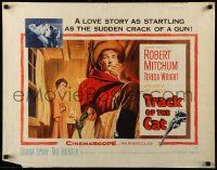 9w934 TRACK OF THE CAT 1/2sh '54 Robert Mitchum & Teresa Wright in a startling love story!