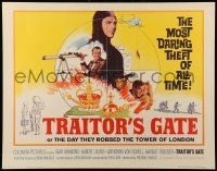 9w938 TRAITOR'S GATE 1/2sh '66 Klaus Kinski, Gary Raymond, Edgar Wallace, action art!
