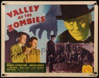 9w953 VALLEY OF THE ZOMBIES style B 1/2sh 46 Robert Livingston, Adrian Booth, creepy Ian Keith!