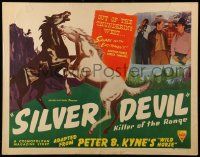 9w979 WILD HORSE 1/2sh R45 Silver Devil, Peter B. Kyne, cool stallion art, Hoot Gibson not billed