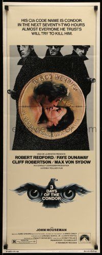 9w005 3 DAYS OF THE CONDOR insert '75 CIA analyst Robert Redford & Faye Dunaway!
