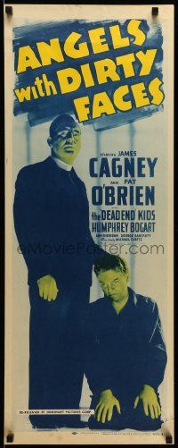 9w001 ANGELS WITH DIRTY FACES insert R56 classic image of James Cagney & priest Pat O'Brien!