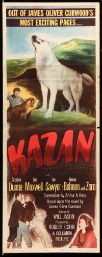 9w135 KAZAN insert '49 James Oliver Curwood's great dog adventure, Zoro in title role!