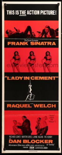 9w139 LADY IN CEMENT insert '68 different images of Frank Sinatra & sexy Raquel Welch!