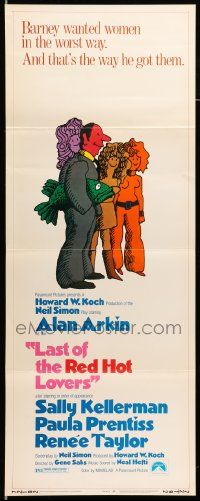 9w142 LAST OF THE RED HOT LOVERS insert '72 Alan Arkin got women in the worst way, by Neil Simon!