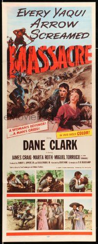 9w161 MASSACRE insert '56 Dane Clark, Native Americans, a woman's revenge, a man's greed!