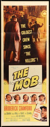 9w169 MOB insert R57 Broderick Crawford, Betty Buehler & Richard Kiley, art of gangsters!