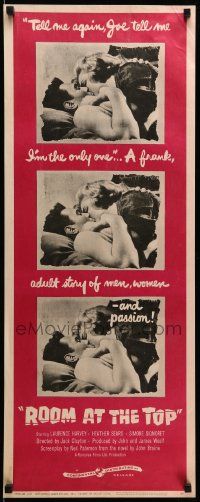 9w228 ROOM AT THE TOP insert '59 Laurence Harvey loves Heather Sears AND Simone Signoret!
