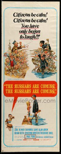 9w231 RUSSIANS ARE COMING insert '66 Carl Reiner, great Jack Davis art of Russians vs Americans!
