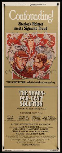 9w244 SEVEN-PER-CENT SOLUTION insert '76 Nicol Williamson as Sherlock Holmes, great Drew art!