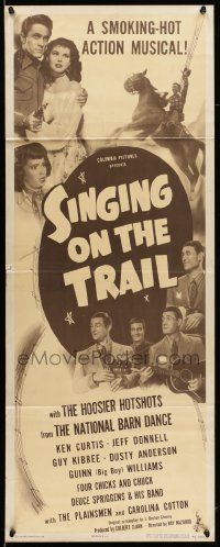 9w251 SINGING ON THE TRAIL insert '46 Hoosier Hotshots from The National Barn Dance, Ken Curtis!