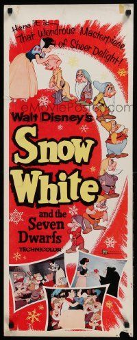 9w257 SNOW WHITE & THE SEVEN DWARFS insert R58 Walt Disney animated cartoon fantasy classic!
