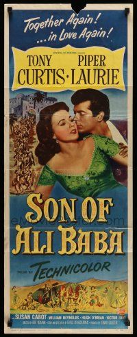 9w261 SON OF ALI BABA insert '52 Tony Curtis & Piper Laurie together again!