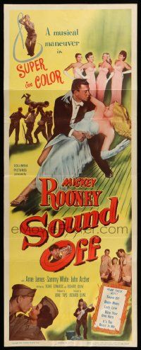 9w263 SOUND OFF insert '52 Mickey Rooney, Blake Edwards, sexy Anne James, cool art & images!