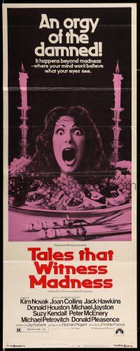 9w280 TALES THAT WITNESS MADNESS insert '73 wacky screaming head on food platter horror image!