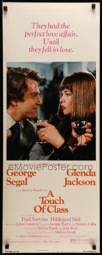 9w309 TOUCH OF CLASS insert '73 great images of George Segal spanking Glenda Jackson!