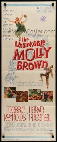 9w323 UNSINKABLE MOLLY BROWN insert '64 Debbie Reynolds, get out of the way or hit in the heart!