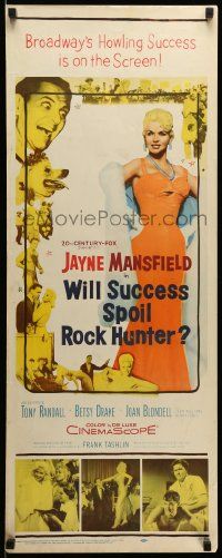 9w344 WILL SUCCESS SPOIL ROCK HUNTER insert '57 super sexy full-length Jayne Mansfield!