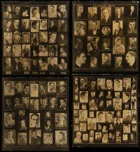 9x006 LOT OF 4 UNFOLDED 19x21 SPECIAL POSTERS OF LEADING MEN '20s Hollywood's best silent actors!