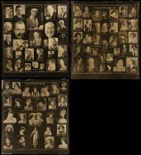 9x008 LOT OF 3 UNFOLDED 19x21 POSTERS OF CHARACTER COMEDIANS, INGENUES & CHARACTER WOMEN '20s