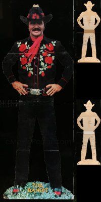 9x257 LOT OF 3 SMOKEY & THE BANDIT 2 STANDEES '80 life-sized Burt Reynolds in cool suit & hat!