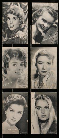 9x175 LOT OF 6 4X6 FAN PHOTOS '60s Anne Francis, Donna Douglas, Mia Farrow, Pat Crowley & more!