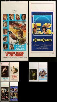 9x295 LOT OF 12 FORMERLY FOLDED ITALIAN LOCANDINAS '70s-80s a variety of great movie images!